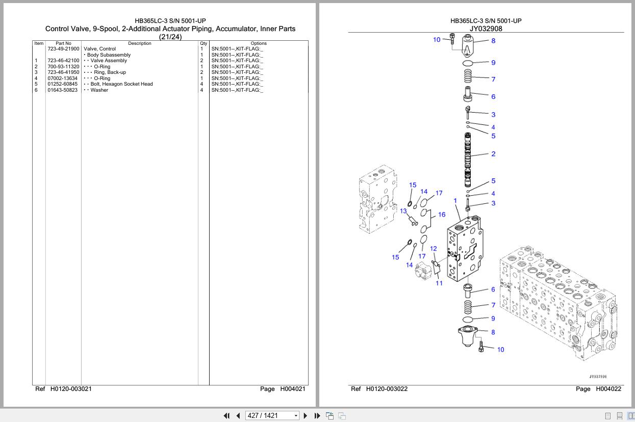 Komatsu Excavator HB365LC 3 SN 5001 UP Parts Catalog (2)