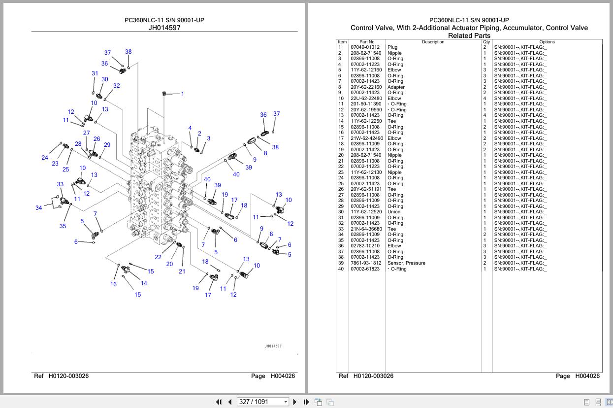 Komatsu Excavator PC360NLC 11 SN 90001 UP Parts Catalog (2)