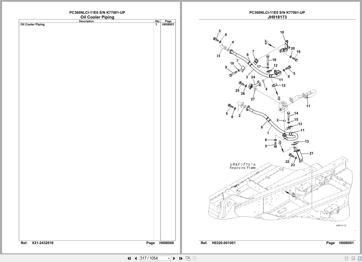Komatsu Excavator PC360NLCI 11E0 SN K77001 UP Parts Catalog (2)