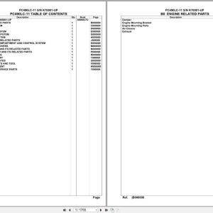Komatsu Excavator PC490LC 11 SN K70001 UP Parts Catalog (1)