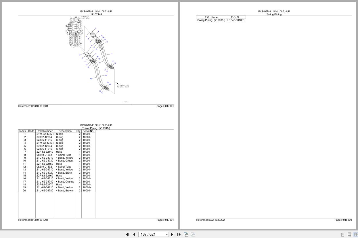 Komatsu Excavator PC88MR 11 SN 10001 UP Parts Catalog (2)