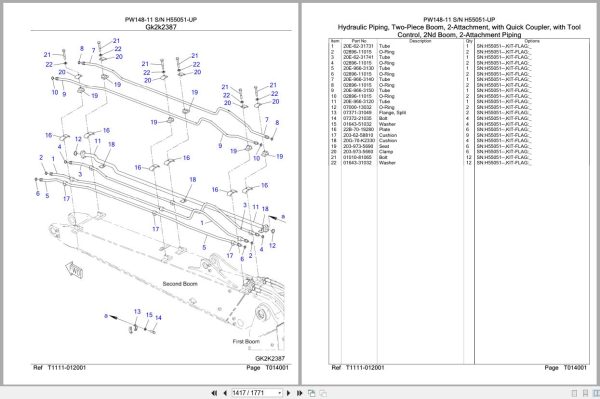 Komatsu Excavator PW148 11 SN H55051 UP Parts Catalog (3)