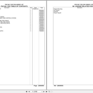 Komatsu Excavator PW148 11E0 SN H56051 UP Parts Catalog (1)