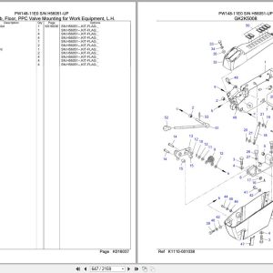 Komatsu Excavator PW148 11E0 SN H56051 UP Parts Catalog (2)
