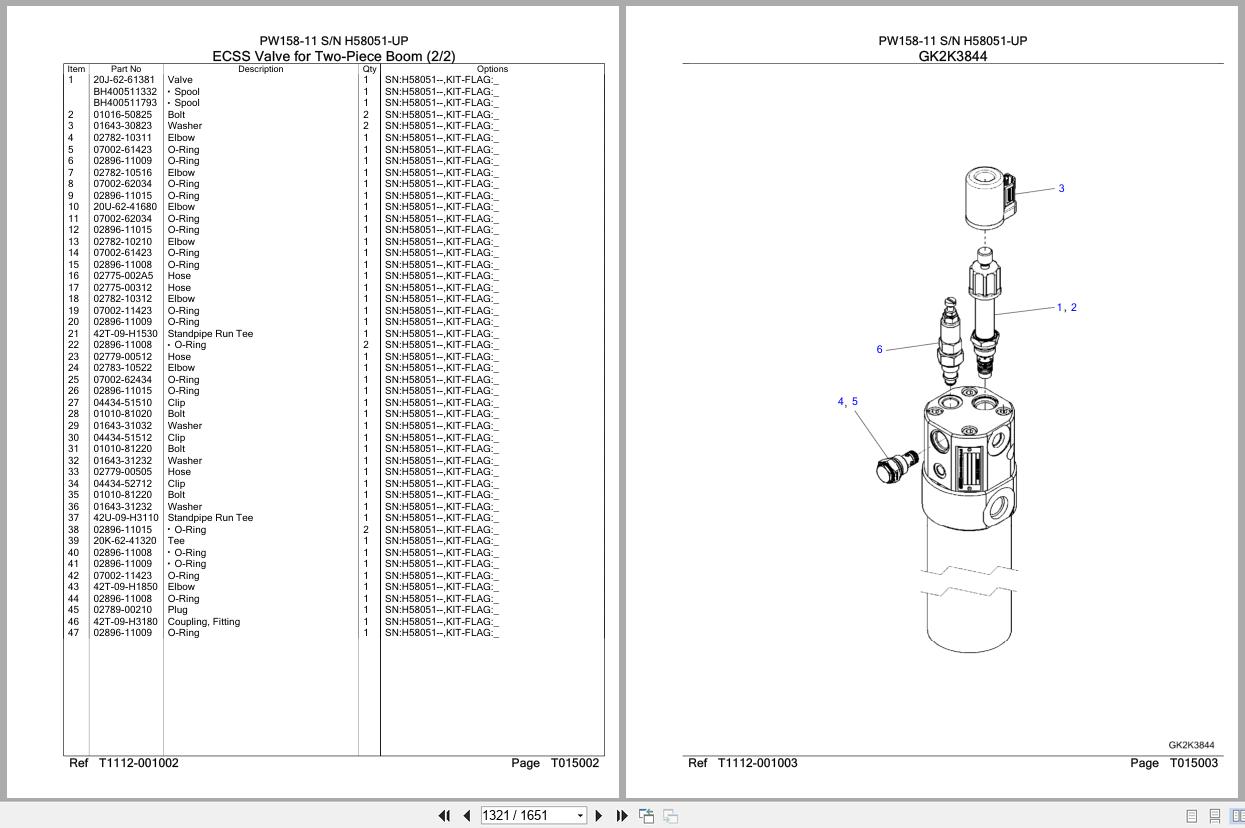 Komatsu Excavator PW158 11 SN H58051 UP Parts Catalog (3)