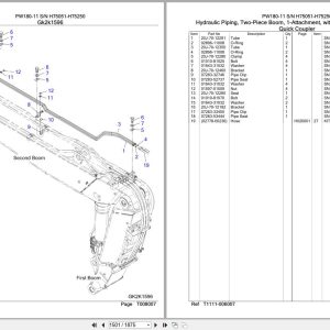Komatsu Excavator PW180 11 SN H75051 H75250 Parts Catalog (3)