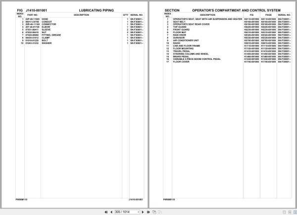 Komatsu Excavator PW98MR 11E0 SN F30001 UP Parts Catalog (2)