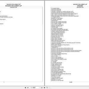 Komatsu Wheel Loader WA320 8 SN A38001 UP Parts Catalog (1)