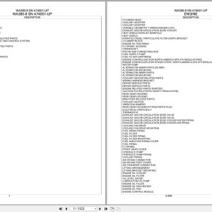 Komatsu Wheel Loader WA380 8 SN A74001 UP Parts Catalog (1)
