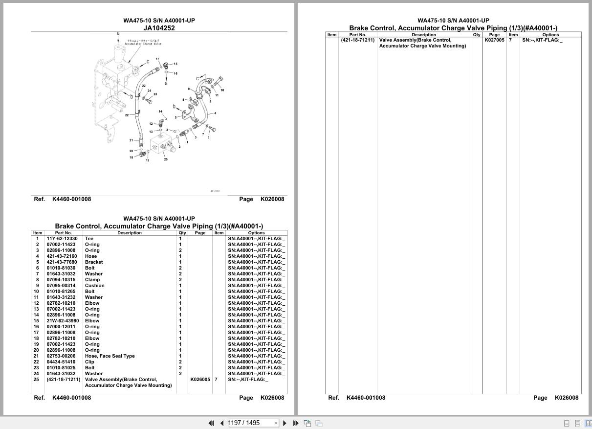 Komatsu Wheel Loader WA475 10 SN A40001 UP Parts Catalog (3)