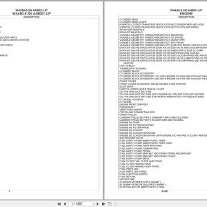 Komatsu Wheel Loader WA480 8 SN A48001 UP Parts Catalog (1)