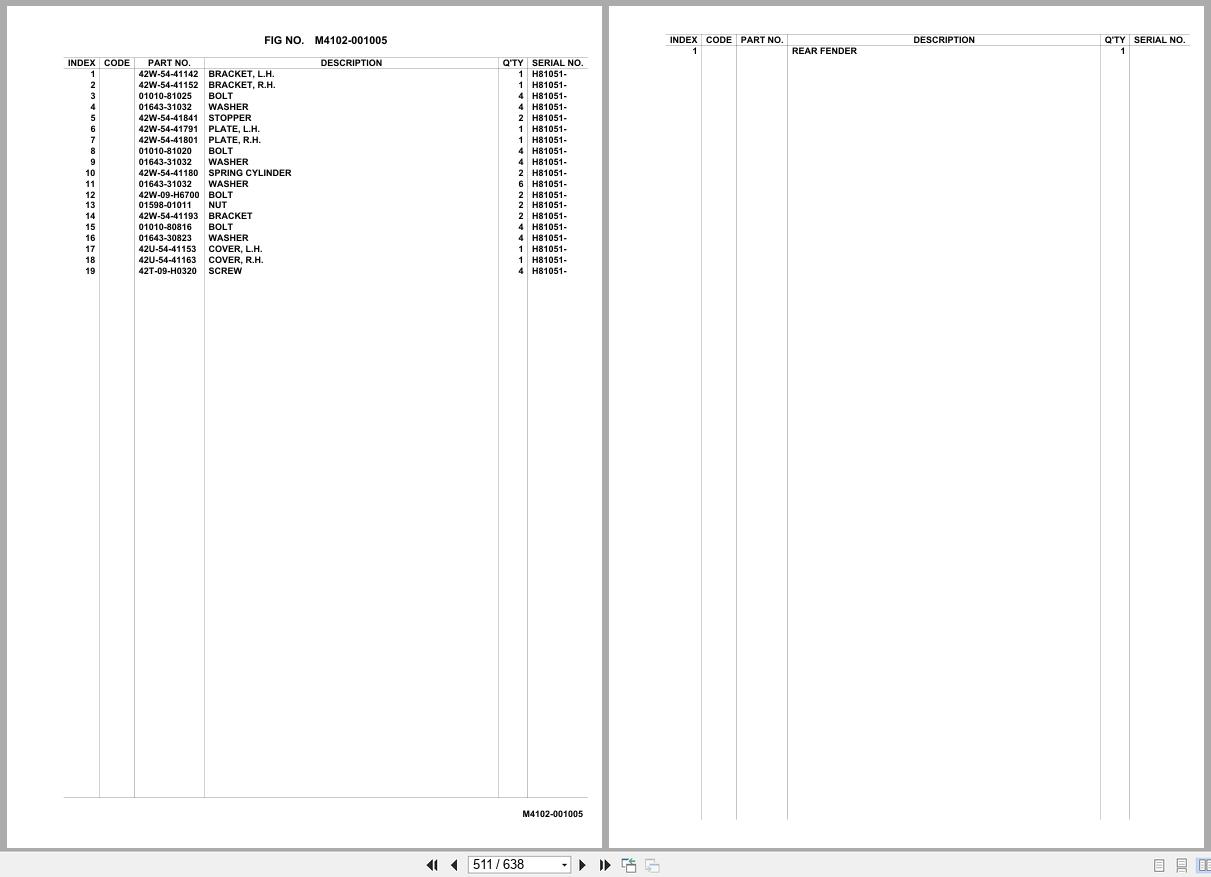 Komatsu Wheel Loader WA80M 8E0 SN H81051 UP Parts Catalog (3)