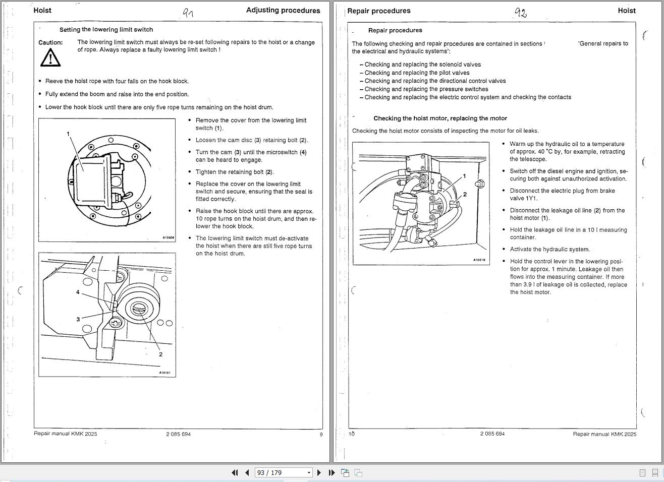 Krupp Crane KMK 2025 Diagrams and Maintenance Repair Manual EN PT 4