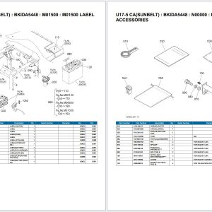 Kubota Excavator U17 5 Spare Parts Catalog (2)