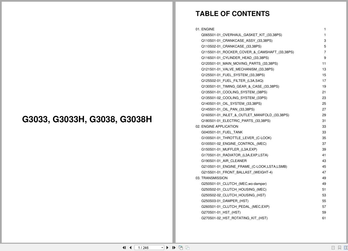 LS Tractor G Series G3033 G3033H G3038 G3038H Parts Catalog (1)