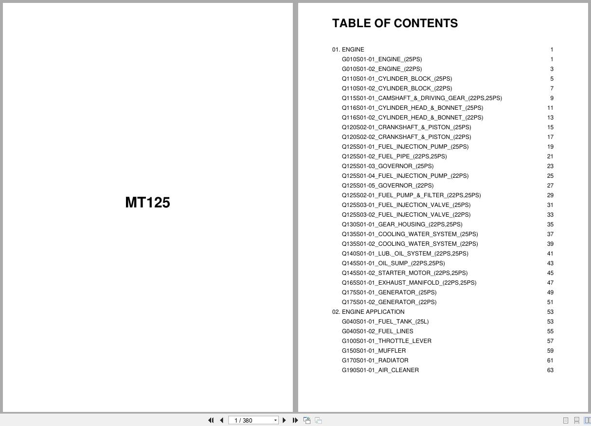 LS Tractor MT1 Series MT125 Parts Catalog (1)