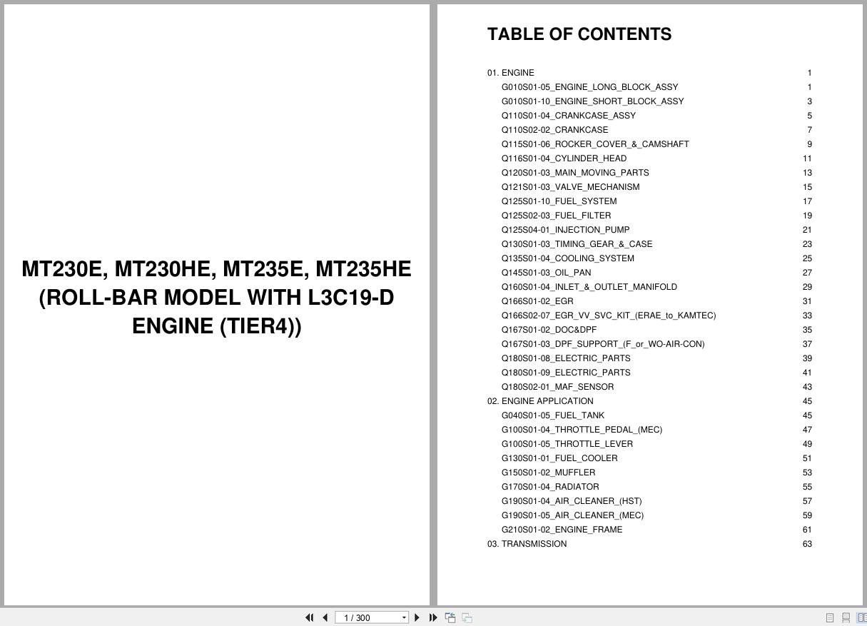 LS Tractor MT2E Series MT230E MT230HE MT235E MT235HE (with L3C19 D) Parts Catalog (1)