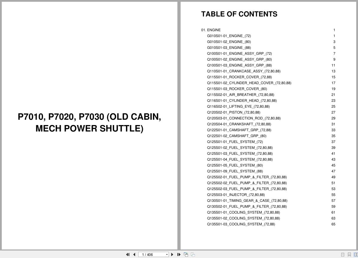 LS Tractor PLUS Series P7010 P7020 P7030 (Old Cabin MECH POWER SHUTTLE) Parts Catalog (1)