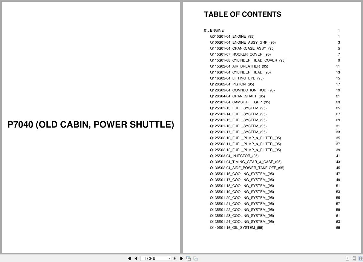 LS Tractor PLUS Series P7040 (Old Cabin POWER SHUTTLE) Parts Catalog (1)