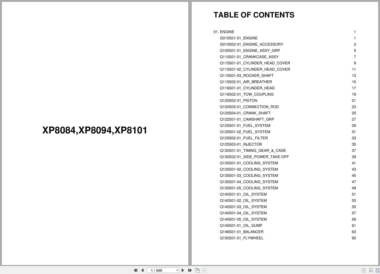 LS Tractor XP Series XP8084 XP8094 XP8101 Parts Catalog (1)