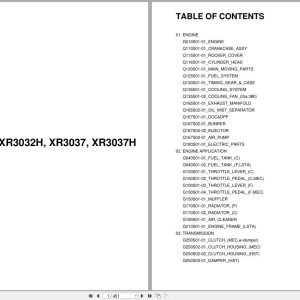 LS Tractor XR3000 Series XR3032 XR3032H XR3037 XR3037H Parts Catalog (1)