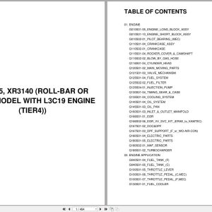 LS Tractor XR3100 Series XR3135 XR3140 (with L3C19) Parts Catalog (1)