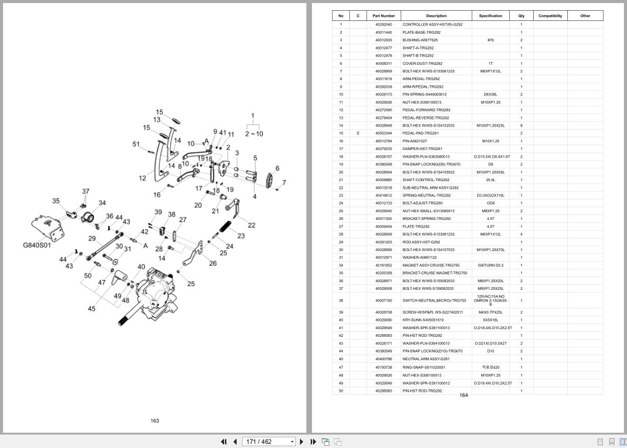 LS Tractor XR4000 Series XR4040 XR4040H XR4046 XR4046H Parts Catalog (3)