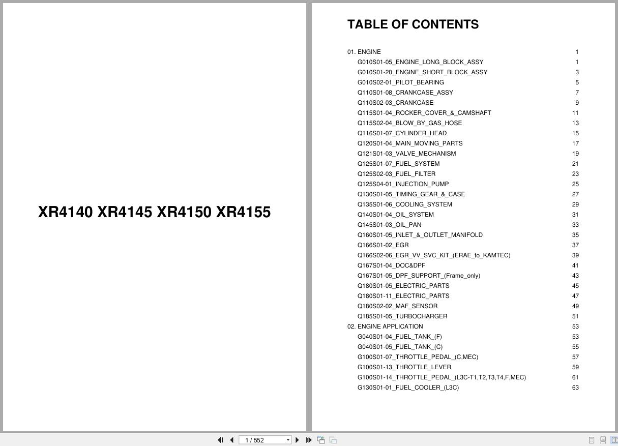 LS Tractor XR4100 Series XR4140 XR4145 XR4150 XR4155 Parts Catalog (1)
