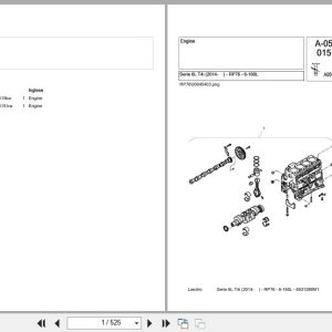 Landini Tractor Serie 6L T4I (2014 ) RP76 6 160L Parts Catalog 6531289M1 (1)