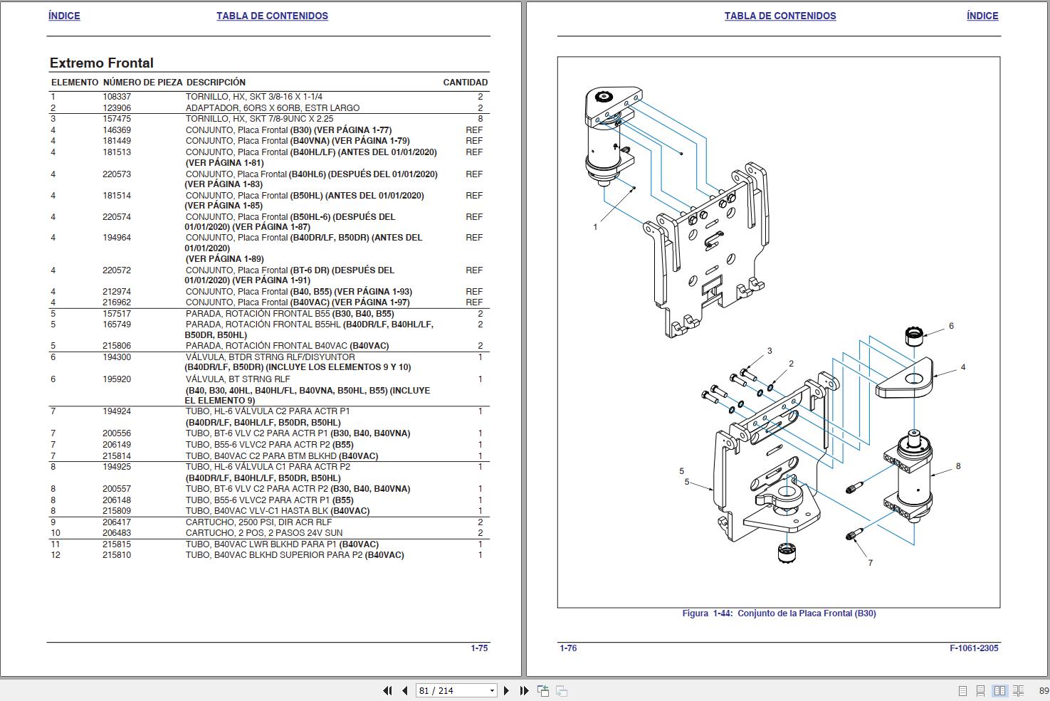 Landoll Bendi Forklift AC DC Series 6 Parts Manual F 1061 2305 ES (2)