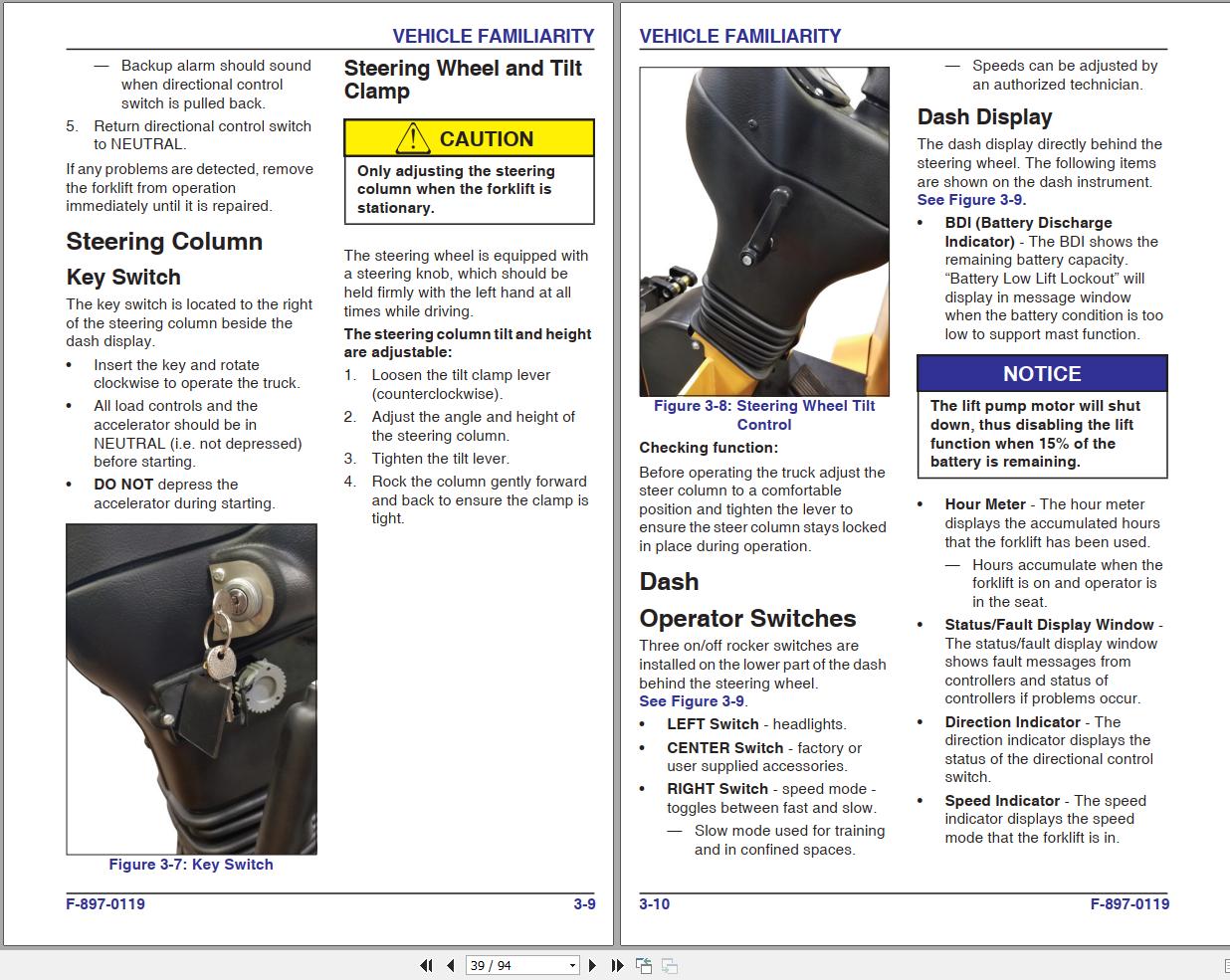 Landoll Bendi Forklift AC Series 6 Operators Manual F 897 0119 (3)