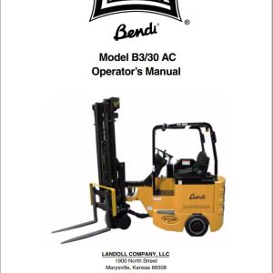 Landoll Bendi Forklift B3 30 AC Operators Manual F 548 1010 (1)