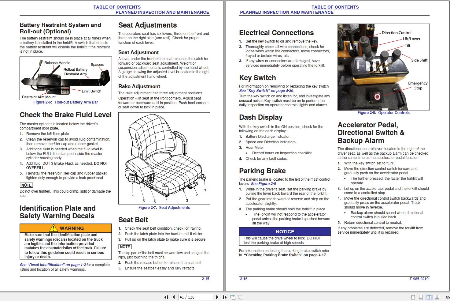 Landoll Bendi Forklift B3 30 AC Series 5 Maintenance Manual F 985 0219 (2)