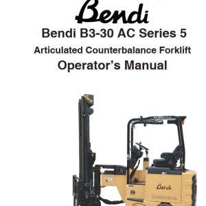 Landoll Bendi Forklift B3 30 AC Series 5 Operators Manual F 898 0119 (1)