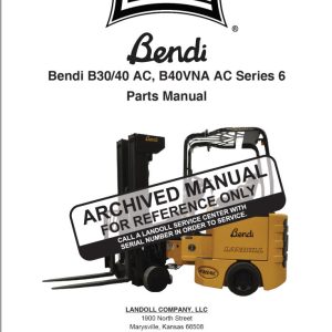 Landoll Bendi Forklift B30 40 AC B40VNA AC Series 6 Parts Manual F 1082 2309 (1)