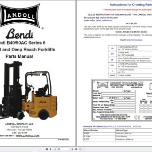 Landoll Bendi Forklift B40 50 AC Series 6 Parts Manual F 1084 2502 2025 (1)