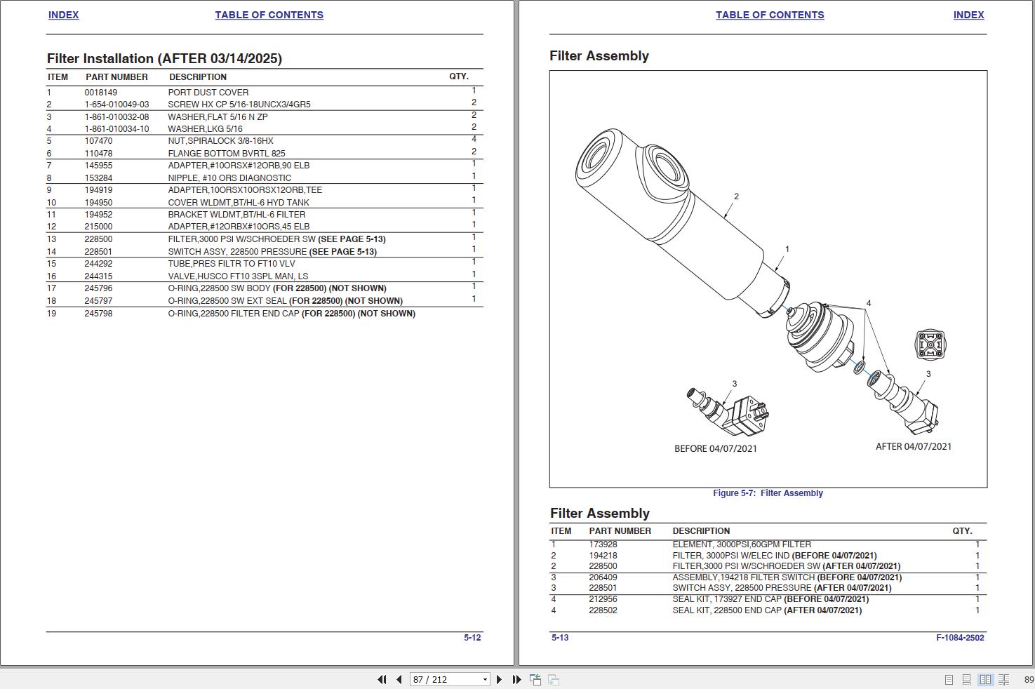 Landoll Bendi Forklift B40HL AC to B50DR AC Series 6 Parts Manual F 1084 2502 2025 (2)