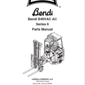 Landoll Bendi Forklift B40VAC AC Series 6 Parts Manual F 1088 0323 (1)