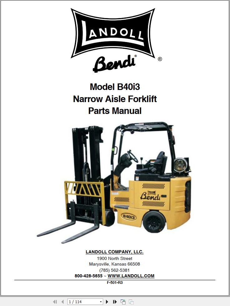 Landoll Bendi Forklift B40i3 Parts Manual F 501 R3 (1)