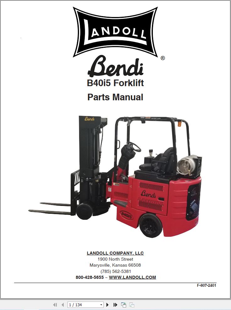 Landoll Bendi Forklift B40i5 Parts Manual F 807 2401 (1)