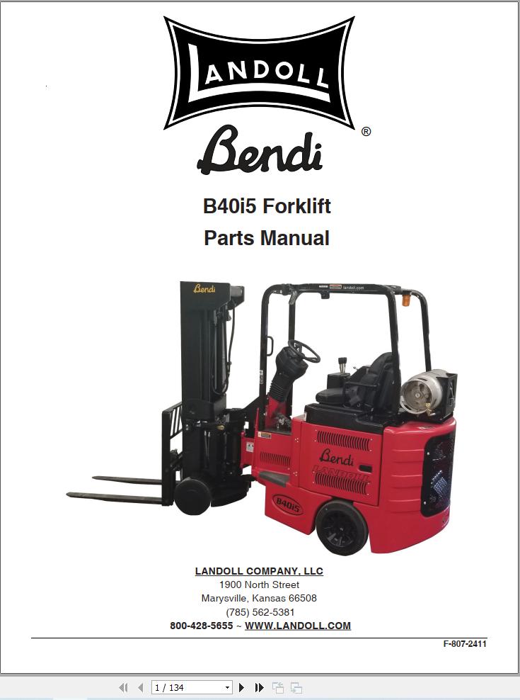 Landoll Bendi Forklift B40i5 Parts Manual F 807 2411 2025 (1)