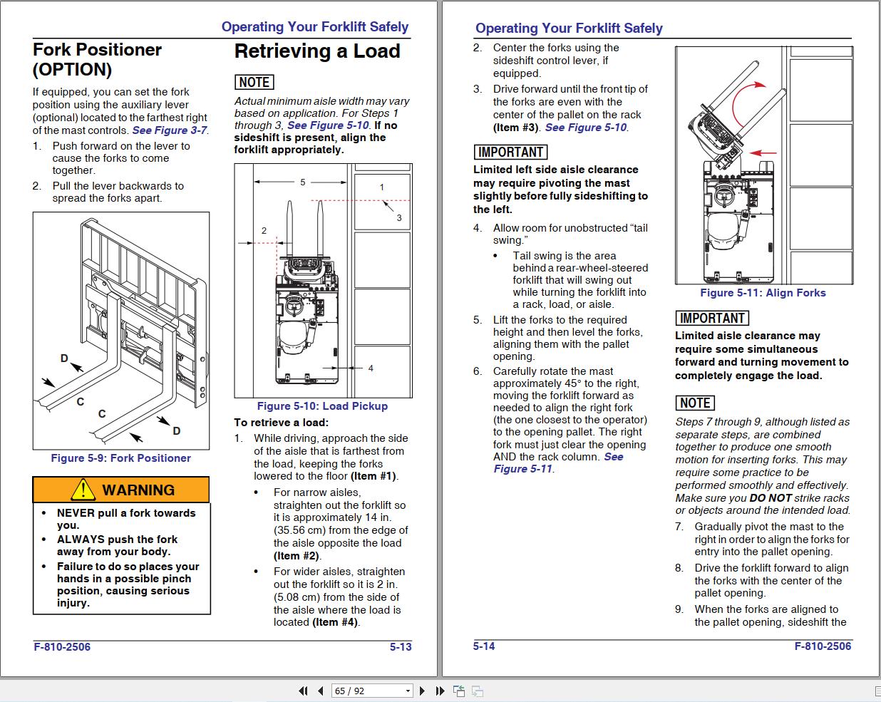 Landoll Drexel Forklift FL EX40 AC FL EX60 AC Operators Manual F 810 2506 2025 (2)