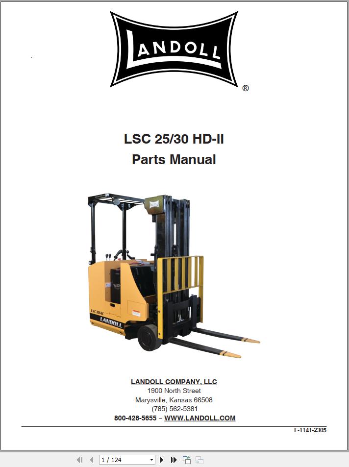 Landoll Drexel Forklift LSC 25 HD II LSC 30 HD II Parts Manual F 1141 2305 (1)