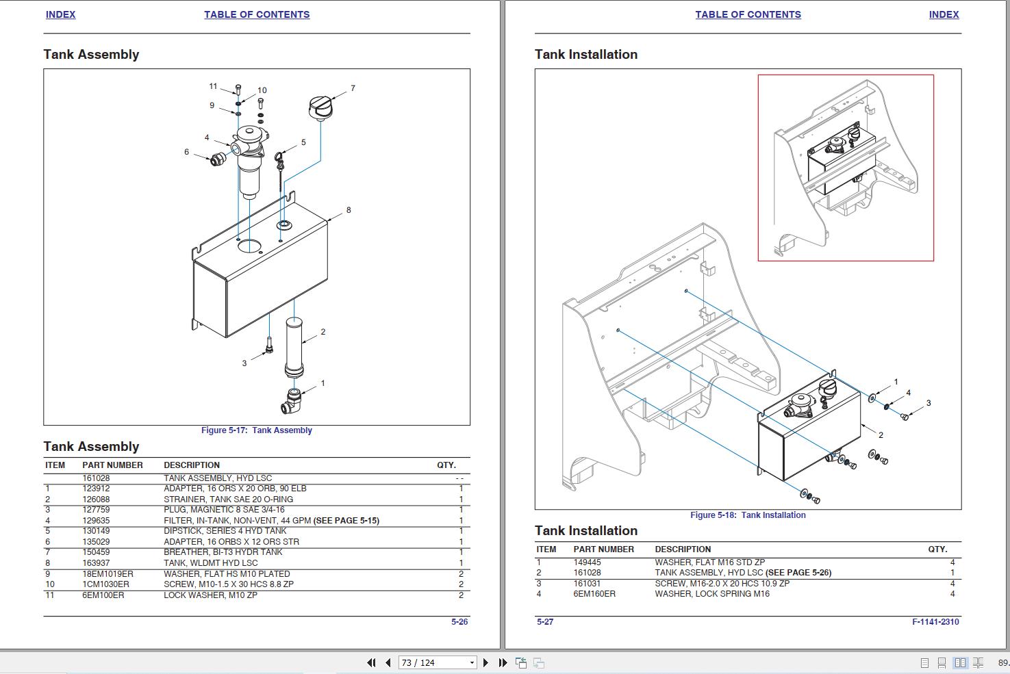 Landoll Drexel Forklift LSC 25AC HD II LSC 30AC HD II Parts Manual F 1141 2310 (2)