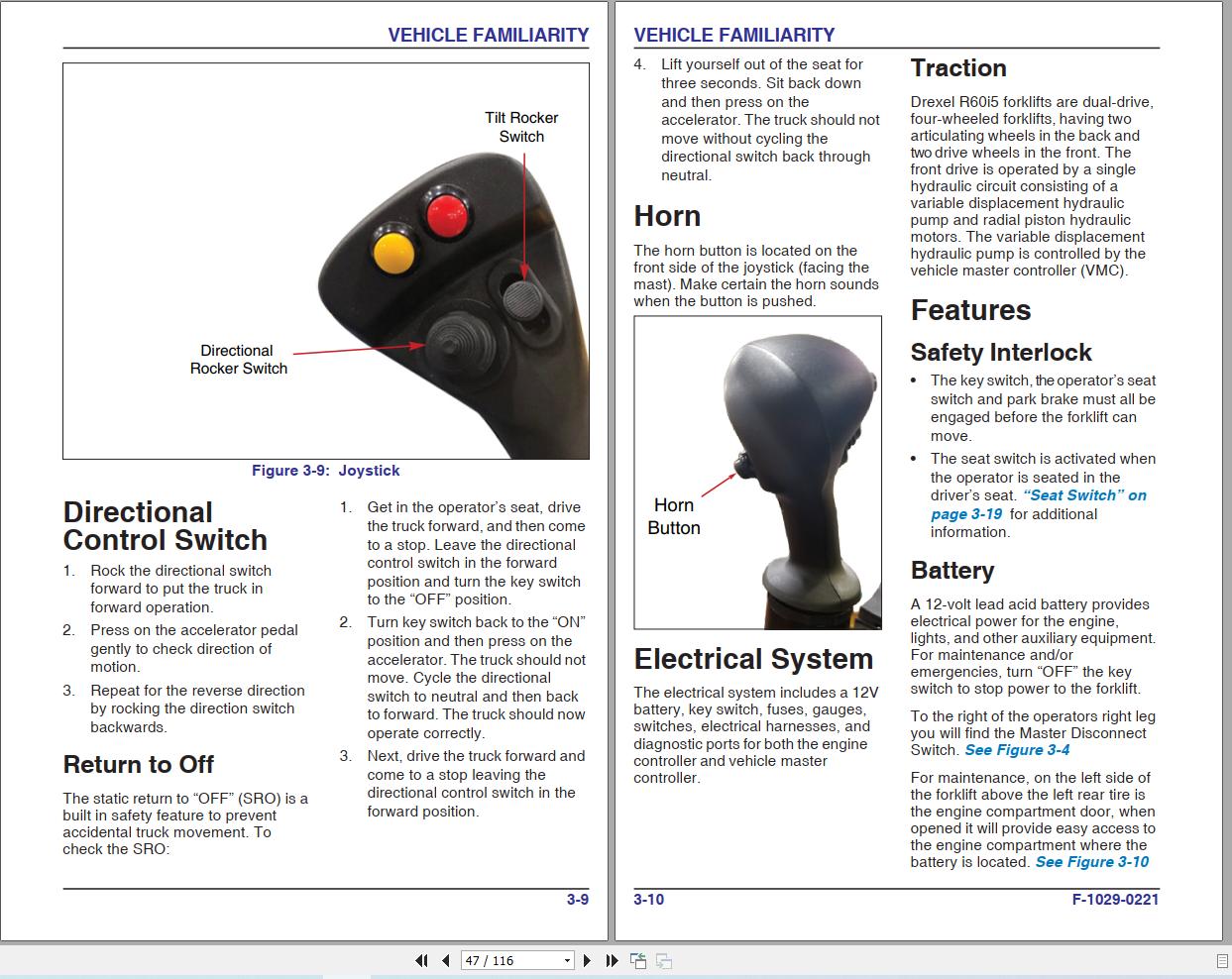 Landoll Drexel Forklift R60i5 Operators Manual F 1029 0221 (2)