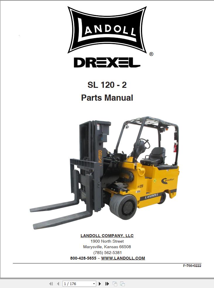 Landoll Drexel Forklift SL120 2 Parts Manual F 766 0222 2025 (1)
