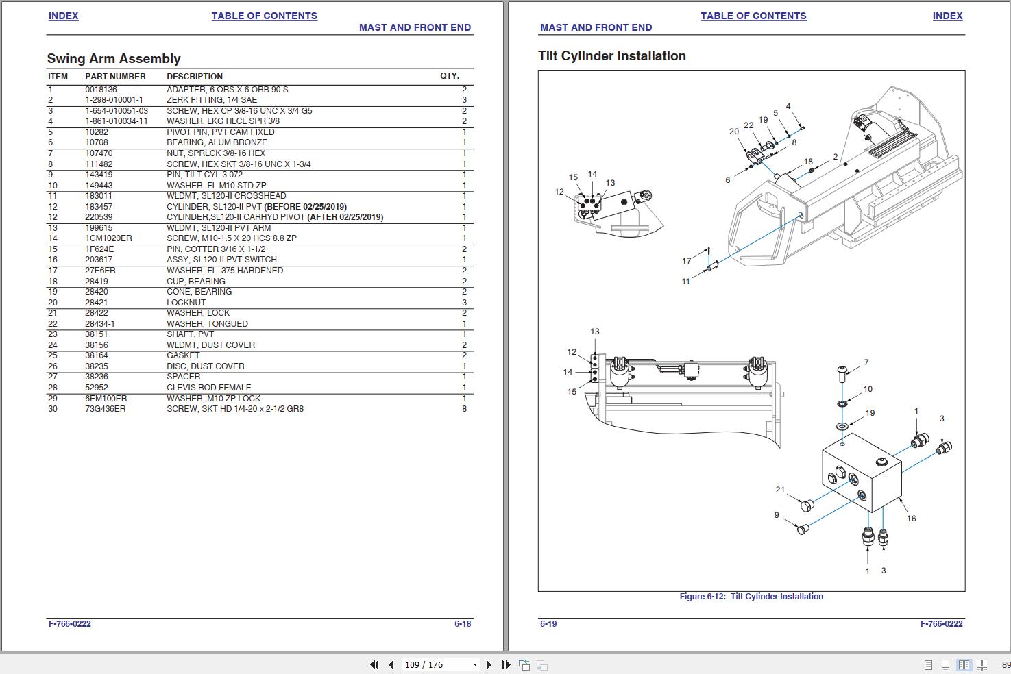 Landoll Drexel Forklift SL120 2 Parts Manual F 766 0222 2025 (2)