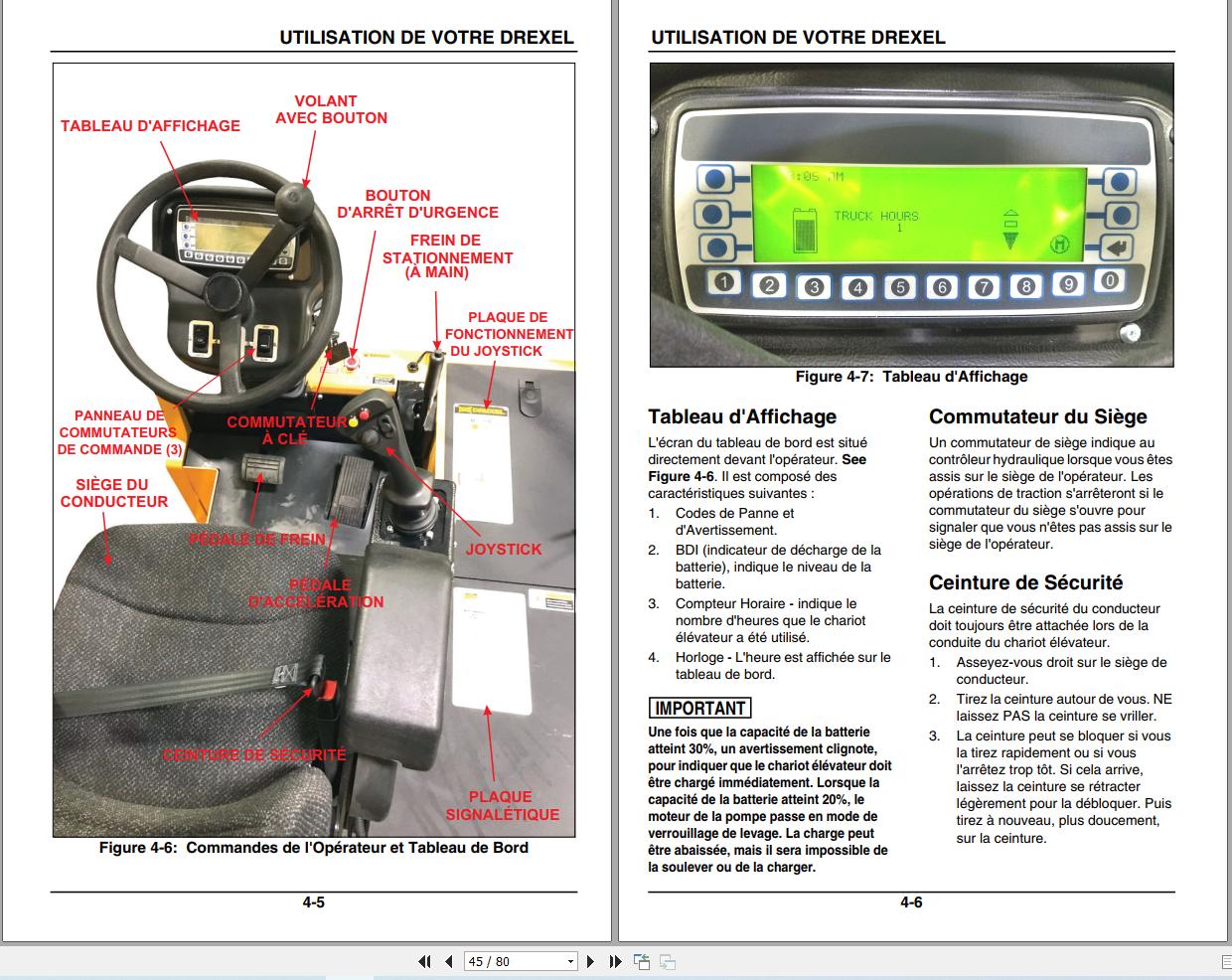 Landoll Drexel Forklift SL30 AC 2 SL40 AC 2 SL50 AC 2 Operators Manual F 957 0618 FR (2)