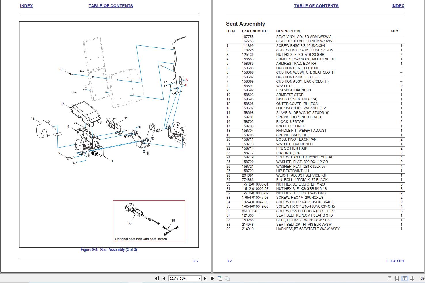 Landoll Drexel Forklift SL30 AC 2 SL40 AC 2 SL50 AC 2 Parts Manual F 934 1121 (2)