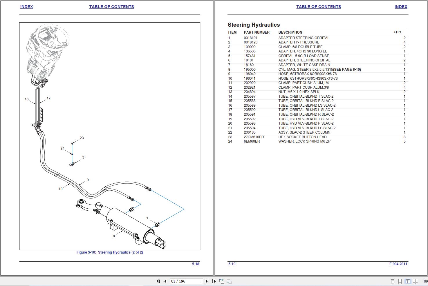 Landoll Drexel Forklift SL30 AC 2 SL40 AC 2 SL50 AC 2 Parts Manual F 934 2311 (2)